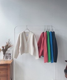 ☆カラーブークレVネックジャケット