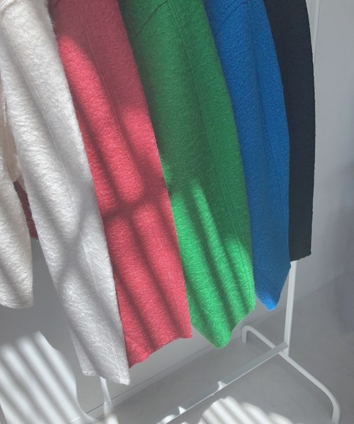 AS KNOW AS plus（アズノゥアズプラス）の「☆カラーブークレVネックジャケット（その他アウター・レディース・ブルー/アイボリー/ブラック/ピンク/グリーン・FREE）」の16枚目の写真