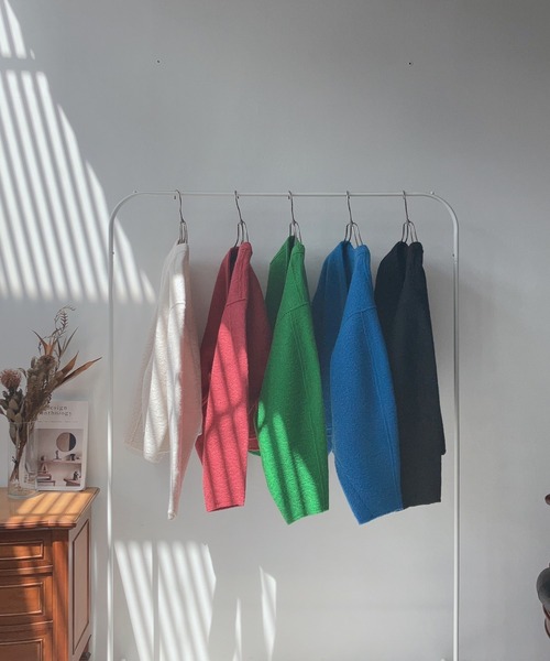 AS KNOW AS plus（アズノゥアズプラス）の「☆カラーブークレVネックジャケット（その他アウター・レディース・ブルー/アイボリー/ブラック/ピンク/グリーン・FREE）」の18枚目の写真