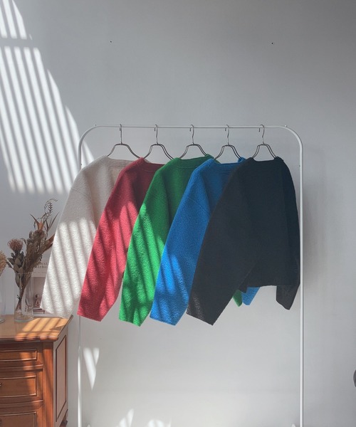 AS KNOW AS plus（アズノゥアズプラス）の「☆カラーブークレVネックジャケット（その他アウター・レディース・ブルー/アイボリー/ブラック/ピンク/グリーン・FREE）」の19枚目の写真