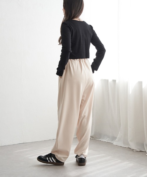 VENCEEXCHANGE（ヴァンスエクスチェンジ）の「テレコハーフジップクロップドプルオーバー（Tシャツ/カットソー・レディース・ブラック/グレー/オフホワイト・FREE）」の17枚目の写真