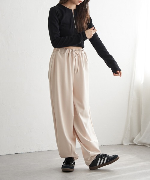 VENCEEXCHANGE（ヴァンスエクスチェンジ）の「テレコハーフジップクロップドプルオーバー（Tシャツ/カットソー・レディース・ブラック/グレー/オフホワイト・FREE）」の16枚目の写真