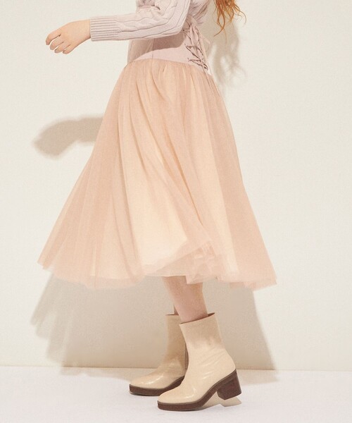 DEICY（デイシー）の「レースアップギャザーチュールスカート  