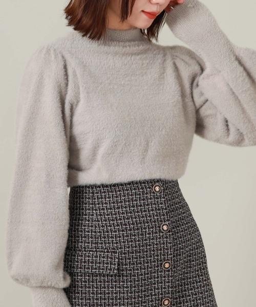 archives（アルシーヴ）の「シャギーパフニット（ニット/セーター・レディース・オフホワイト/ブルー/グレイッシュベージュ/ピンクベージュ・MEDIUM）」の12枚目の写真