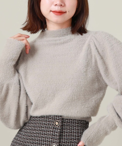 archives（アルシーヴ）の「シャギーパフニット（ニット/セーター・レディース・オフホワイト/ブルー/グレイッシュベージュ/ピンクベージュ・MEDIUM）」の15枚目の写真