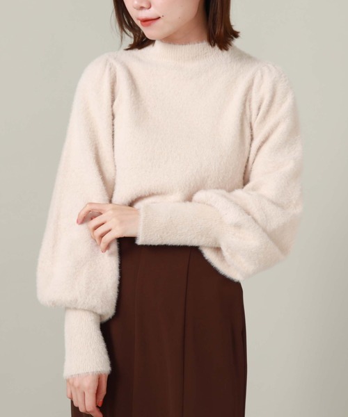 archives（アルシーヴ）の「シャギーパフニット（ニット/セーター・レディース・オフホワイト/ブルー/グレイッシュベージュ/ピンクベージュ・MEDIUM）」の21枚目の写真