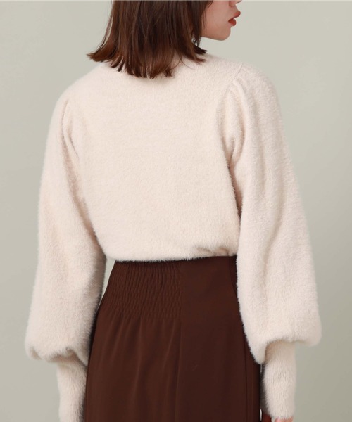 archives（アルシーヴ）の「シャギーパフニット（ニット/セーター・レディース・オフホワイト/ブルー/グレイッシュベージュ/ピンクベージュ・MEDIUM）」の22枚目の写真