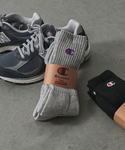 Champion（チャンピオン）の「【Champion】CMSCY002 フルレングスソックス3P/チャンピオン/3足セット（ソックス/靴下・メンズ・ブラック/グレー/ホワイト/マルチ・25cm～27cm）」の3枚目の写真