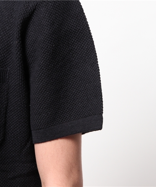 RAGEBLUE（レイジブルー）の「鹿の子編みニット半袖/566823（ニット/セーター・メンズ・ネイビー/ブラック/ブルー/ホワイト/グリーン・MEDIUM/LARGE）」の8枚目の写真