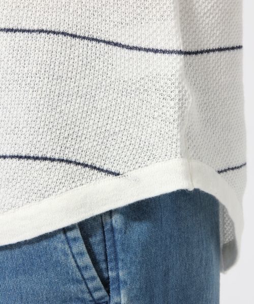 RAGEBLUE（レイジブルー）の「鹿の子編みニット半袖/566823（ニット/セーター・メンズ・ネイビー/ブラック/ブルー/ホワイト/グリーン・MEDIUM/LARGE）」の20枚目の写真