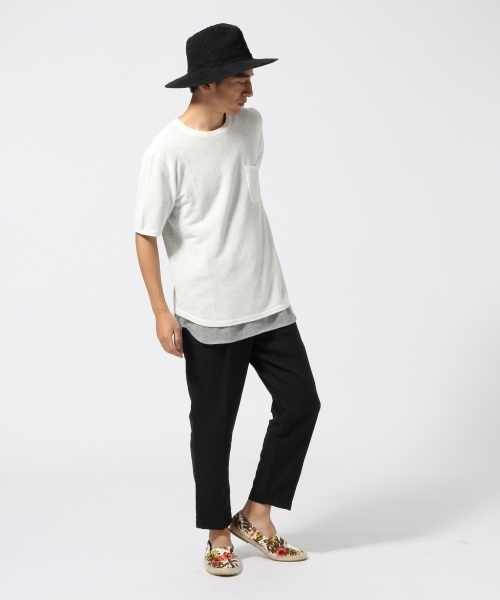 RAGEBLUE（レイジブルー）の「鹿の子編みニット半袖/566823（ニット/セーター・メンズ・ネイビー/ブラック/ブルー/ホワイト/グリーン・MEDIUM/LARGE）」の22枚目の写真