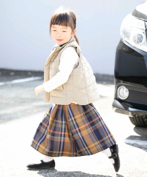 URBAN RESEARCH DOORS（アーバンリサーチドアーズ）の「『親子リンク』カラーチェックスカート(KIDS)（スカート・キッズ・オレンジ系その他/グレー系その他・135/105/120）」の10枚目の写真