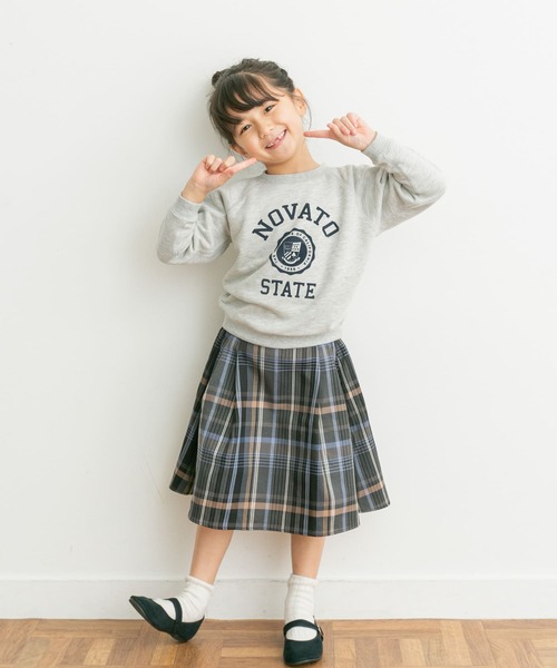 URBAN RESEARCH DOORS（アーバンリサーチドアーズ）の「『親子リンク』カラーチェックスカート(KIDS)（スカート・キッズ・オレンジ系その他/グレー系その他・135/105/120）」の14枚目の写真