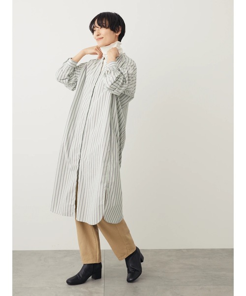 大好き セール】バンドカラーシャツワンピース（シャツワンピース ワンピース