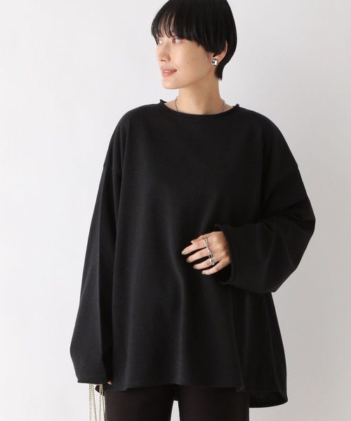 LEPSIM(レプシィム)の「ラメ裏毛プルオーバー 969919(Tシャツ/カットソー・レディース・ブラック/ベージュ・FREE)」の3枚目の写真