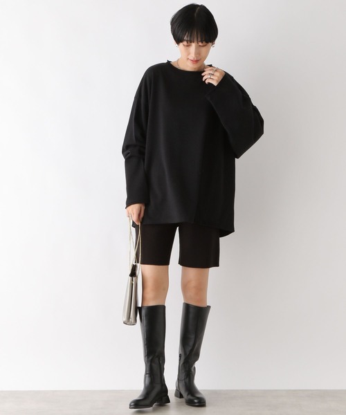 LEPSIM(レプシィム)の「ラメ裏毛プルオーバー 969919(Tシャツ/カットソー・レディース・ブラック/ベージュ・FREE)」の4枚目の写真