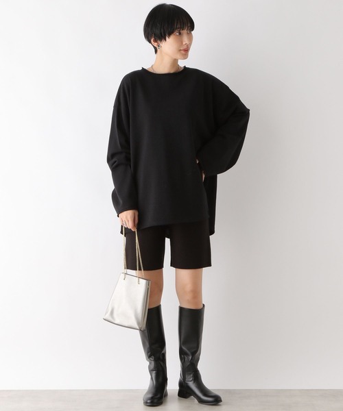 LEPSIM(レプシィム)の「ラメ裏毛プルオーバー 969919(Tシャツ/カットソー・レディース・ブラック/ベージュ・FREE)」の5枚目の写真