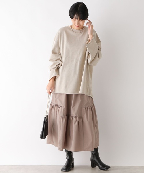 LEPSIM(レプシィム)の「ラメ裏毛プルオーバー 969919(Tシャツ/カットソー・レディース・ブラック/ベージュ・FREE)」の7枚目の写真