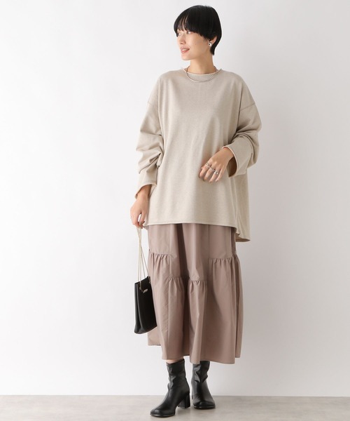 LEPSIM(レプシィム)の「ラメ裏毛プルオーバー 969919(Tシャツ/カットソー・レディース・ブラック/ベージュ・FREE)」の8枚目の写真