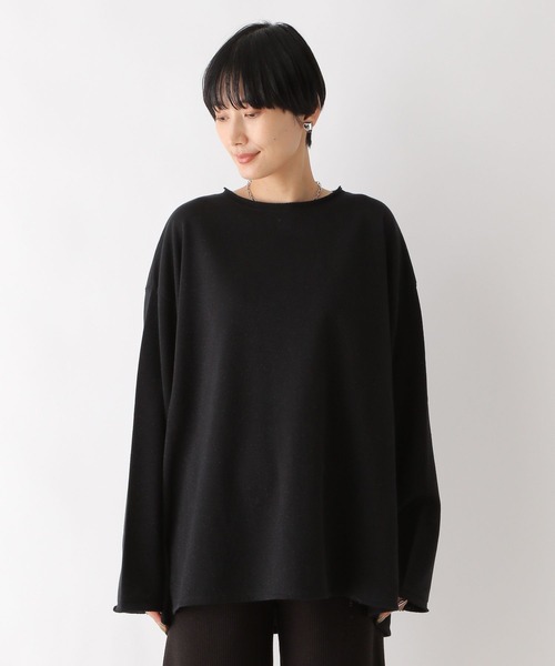 LEPSIM(レプシィム)の「ラメ裏毛プルオーバー 969919(Tシャツ/カットソー・レディース・ブラック/ベージュ・FREE)」の9枚目の写真