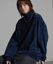 タートルネック」に該当するブルー・ネイビー/青色系のファッション