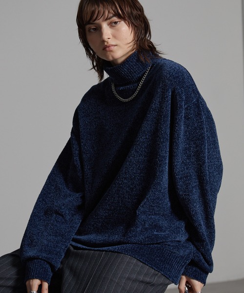 CIYOT(シヨウト)の「【CIYOT】モールヤーンルーズタートルネックニット(ニット/セーター・メンズ・グリーン/ベージュ/ワイン/グレー/スミクロ/オフホワイト/ダークネイビー/ダークブルー・L/M)」の6枚目の写真