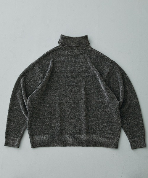 CIYOT(シヨウト)の「【CIYOT】モールヤーンルーズタートルネックニット(ニット/セーター・メンズ・グリーン/ベージュ/ワイン/グレー/スミクロ/オフホワイト/ダークネイビー/ダークブルー・L/M)」の12枚目の写真