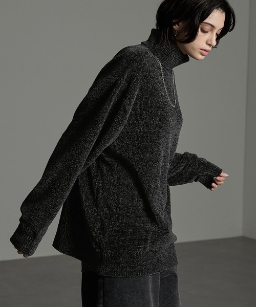 CIYOT(シヨウト)の「【CIYOT】モールヤーンルーズタートルネックニット(ニット/セーター・メンズ・グリーン/ベージュ/ワイン/グレー/スミクロ/オフホワイト/ダークネイビー/ダークブルー・L/M)」の20枚目の写真