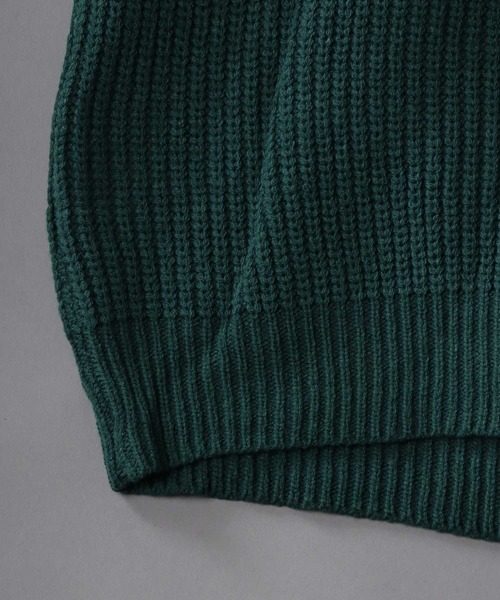 SITRY（シトリー）の「ridge knitting cardigan/畦編み ニット カーディガン/カーデ（カーディガン/ボレロ・メンズ・グリーン/アイボリー/ブラック/ダークグレー・M/L）」の10枚目の写真