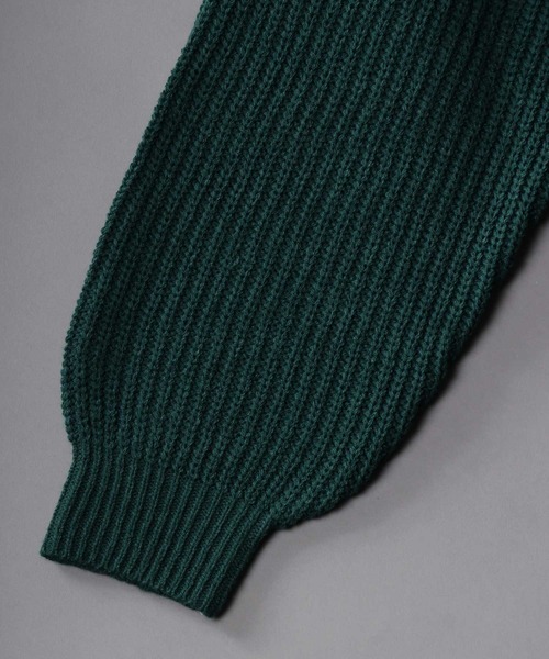 SITRY（シトリー）の「ridge knitting cardigan/畦編み ニット カーディガン/カーデ（カーディガン/ボレロ・メンズ・グリーン/アイボリー/ブラック/ダークグレー・M/L）」の11枚目の写真