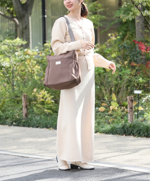 Legato Largo（レガートラルゴ）の「【Legato Largo】LH-X0063 ウォッシャブルナイロン2WAY　A4トート（トートバッグ・レディース・ブラック/グリーン/ブラウン/ライトグレー・FREE）」の18枚目の写真