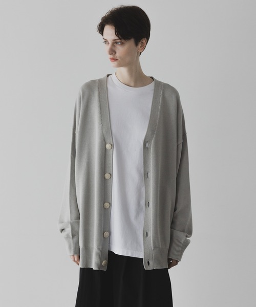 remer（リメール）の「loose basic over cardigan / ルーズベーシックオーバーカーディガン（カーディガン/ボレロ・メンズ・ブルー/チャコールグレー/グレイッシュベージュ・SMALL/LARGE/MEDIUM）」の13枚目の写真