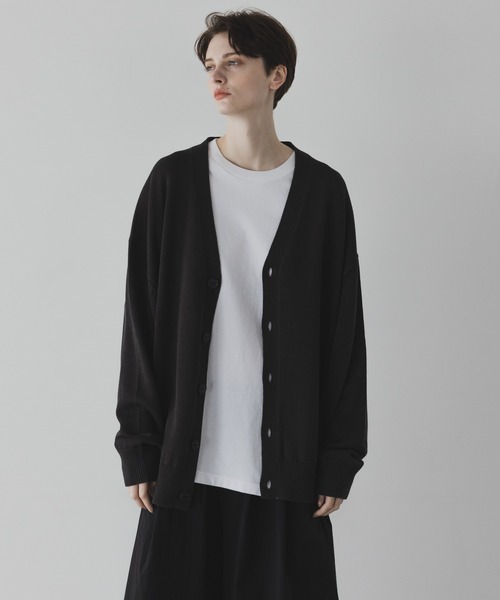 remer（リメール）の「loose basic over cardigan / ルーズベーシックオーバーカーディガン（カーディガン/ボレロ・メンズ・ブルー/チャコールグレー/グレイッシュベージュ・SMALL/LARGE/MEDIUM）」の14枚目の写真