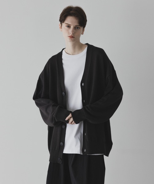 remer（リメール）の「loose basic over cardigan / ルーズベーシックオーバーカーディガン（カーディガン/ボレロ・メンズ・ブルー/チャコールグレー/グレイッシュベージュ・SMALL/LARGE/MEDIUM）」の16枚目の写真