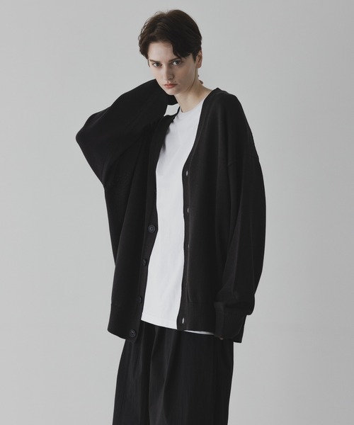 remer（リメール）の「loose basic over cardigan / ルーズベーシックオーバーカーディガン（カーディガン/ボレロ・メンズ・ブルー/チャコールグレー/グレイッシュベージュ・SMALL/LARGE/MEDIUM）」の17枚目の写真