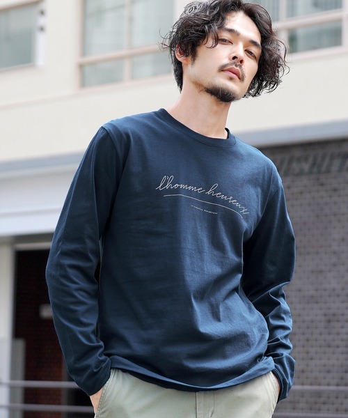 jiggys shop(ジギーズショップ)の「スクリプトロゴロンT(Tシャツ/カットソー・メンズ・ネイビー/ブラック/ホワイト・LARGE/MEDIUM)」の3枚目の写真