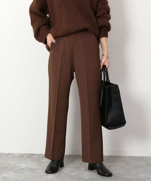 SLOBE IENA（スローブイエナ）の「センタープレスパンツ（スラックス・レディース・ブラウン/サックスブルー/ブラック・36/34/40/38）」の3枚目の写真