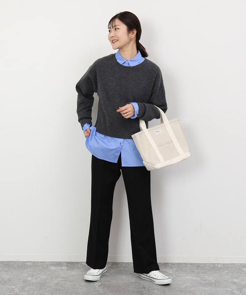 SLOBE IENA（スローブイエナ）の「センタープレスパンツ（スラックス・レディース・ブラウン/サックスブルー/ブラック・36/34/40/38）」の5枚目の写真