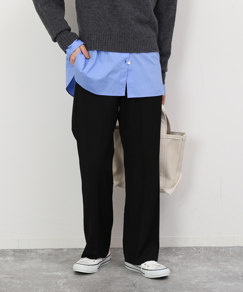 SLOBE IENA（スローブイエナ）の「センタープレスパンツ（スラックス・レディース・ブラウン/サックスブルー/ブラック・36/34/40/38）」の7枚目の写真