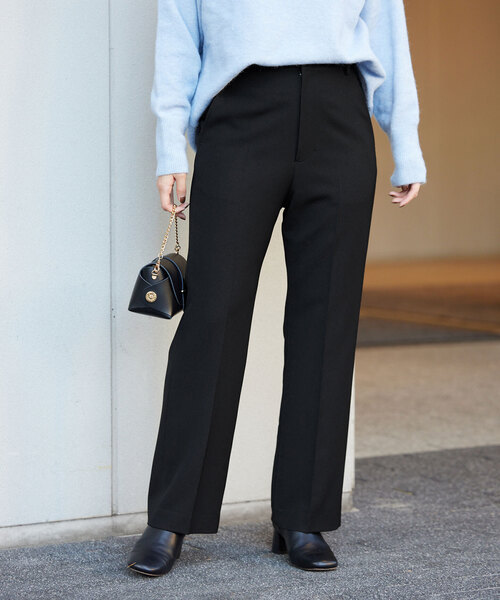 SLOBE IENA（スローブイエナ）の「センタープレスパンツ（スラックス・レディース・ブラウン/サックスブルー/ブラック・36/34/40/38）」の12枚目の写真