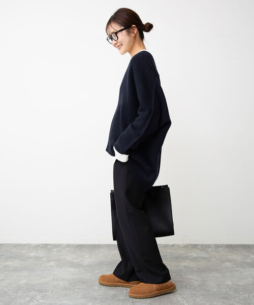 SLOBE IENA（スローブイエナ）の「センタープレスパンツ（スラックス・レディース・ブラウン/サックスブルー/ブラック・36/34/40/38）」の17枚目の写真