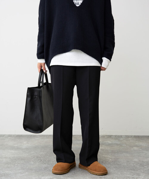 SLOBE IENA（スローブイエナ）の「センタープレスパンツ（スラックス・レディース・ブラウン/サックスブルー/ブラック・36/34/40/38）」の19枚目の写真