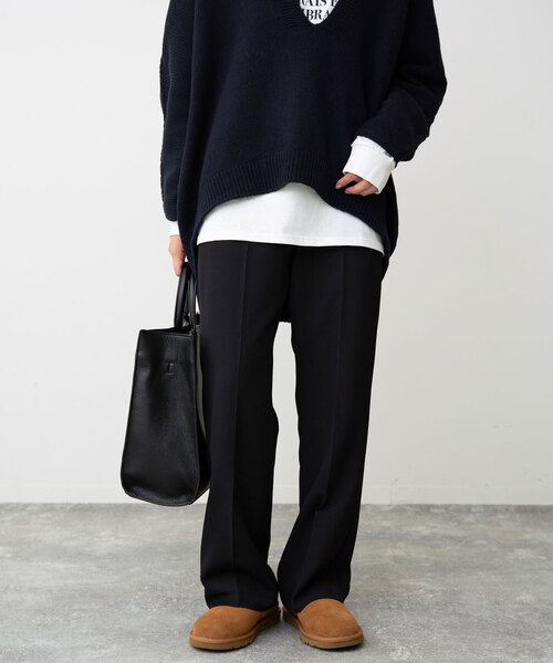 SLOBE IENA（スローブイエナ）の「センタープレスパンツ（スラックス・レディース・ブラウン/サックスブルー/ブラック・36/34/40/38）」の20枚目の写真