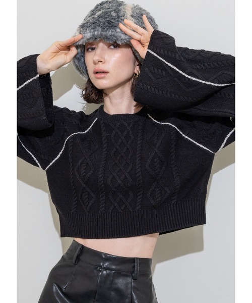 KRISVANASSCHE 14ss ポルカドット穴空きニット KRISVANASSCHE クリスヴァンアッシュ 14ss ドット穴あきニット