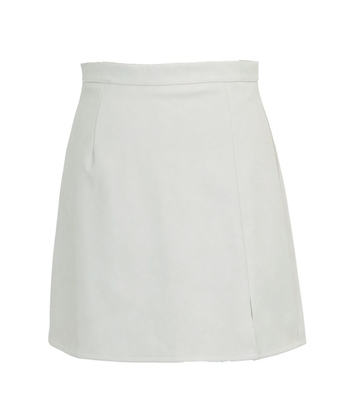 BLUEEAST(ブルーイースト)の「レザーミニスカート(スカート・レディース・チャコールグレー/ブラック/アイボリー・MEDIUM)」の16枚目の写真