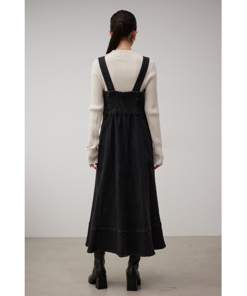 1198JILSANDER ダークグレー ジップアップジャンパースカート膝丈 1198JILSANDER ダークグレー ジップアップジャンパースカート膝丈
