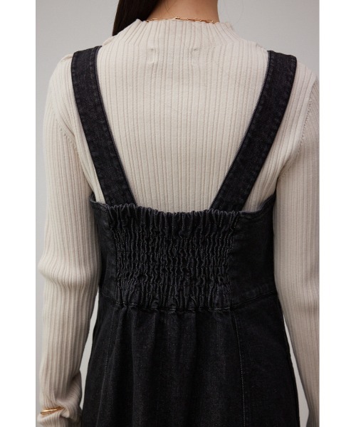 AZUL by moussy（アズールバイマウジー）の「ジップアップジャンパースカート（ジャンパースカート・レディース・ブラック/ワンウォッシュ/ブラック系その他2・SMALL/MEDIUM）」の10枚目の写真