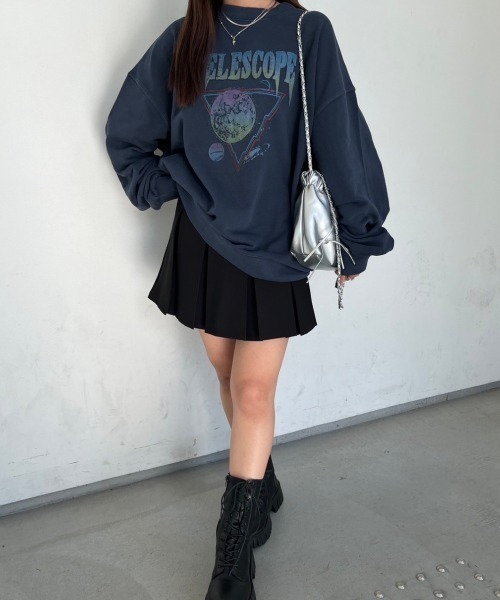 nemne store(ネンネストア)の「【低身長サイズあり】ピグメントスウェット(スウェット・レディース・ブラック/ネイビー・MEDIUM/SMALL)」の16枚目の写真