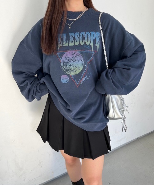 nemne store(ネンネストア)の「【低身長サイズあり】ピグメントスウェット(スウェット・レディース・ブラック/ネイビー・MEDIUM/SMALL)」の11枚目の写真
