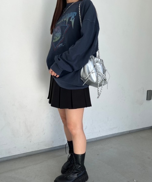 nemne store(ネンネストア)の「【低身長サイズあり】ピグメントスウェット(スウェット・レディース・ブラック/ネイビー・MEDIUM/SMALL)」の15枚目の写真